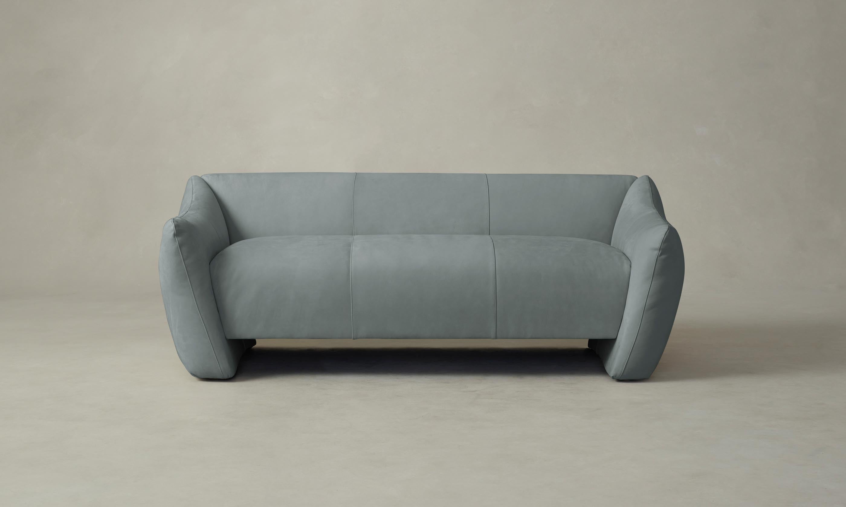Premium Nubuck Leather Bond Settee - Luxurious Modern Sofa for Living Room, Lounge & Office - Comfortable Mid-Century Style Furniture for Home Decor