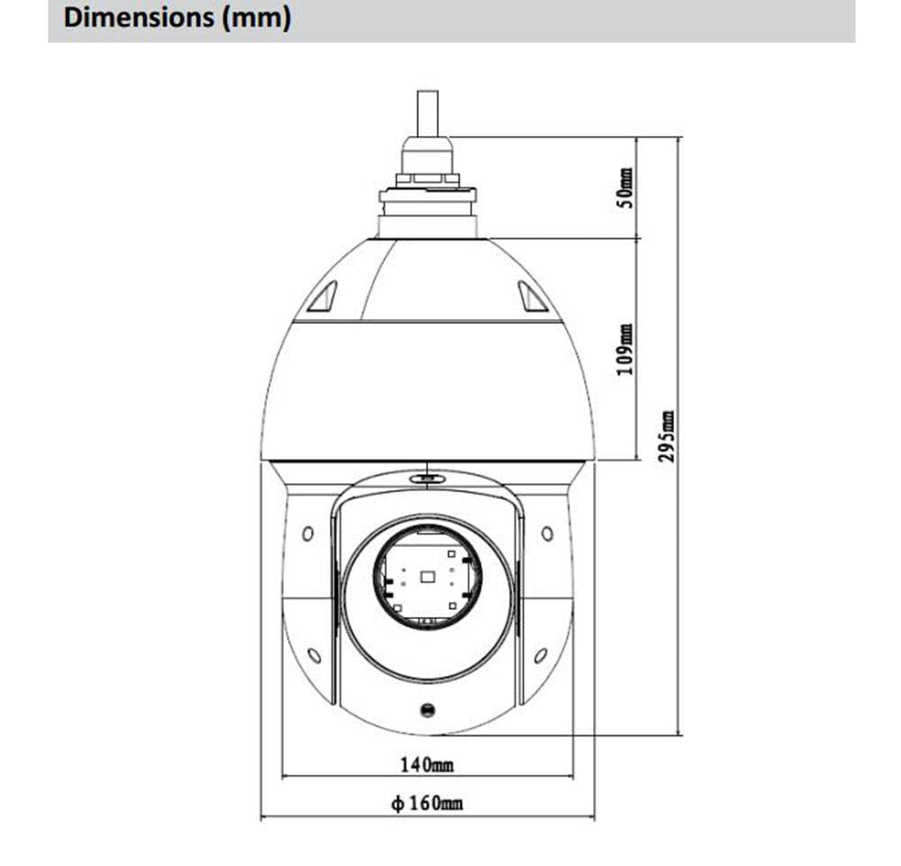 IPC SD49225DB HNY 2MP 25x Zoom Speed Dome PTZ Camera with Wizsense & PoE+ - Ideal for Outdoor Security Surveillance, Parking Lots & Large Area Monitoring