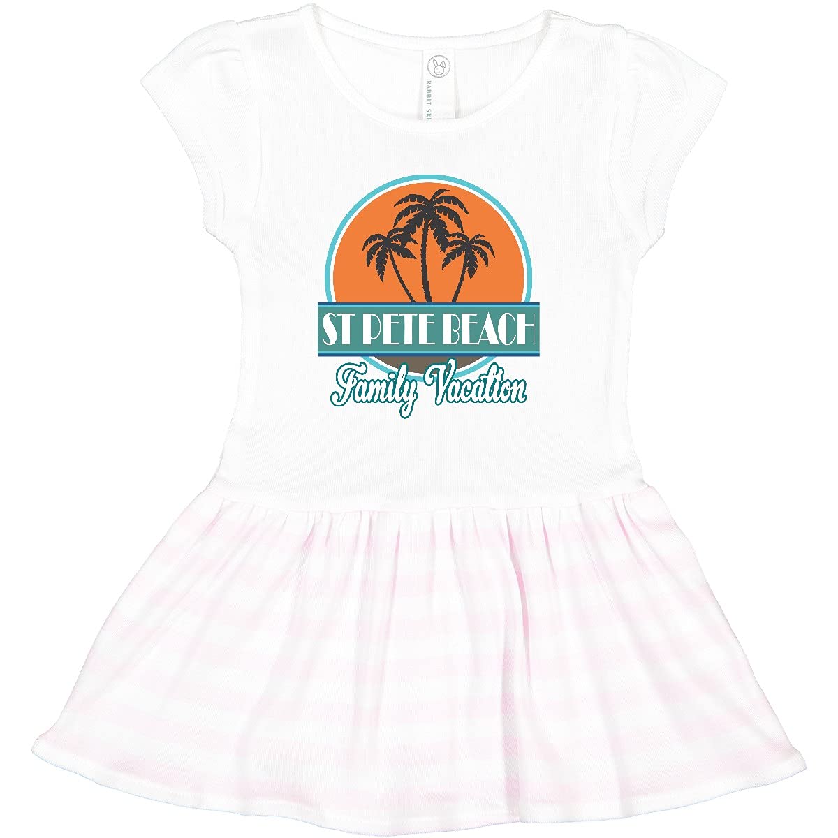 Inktastic St Pete Beach Florida Family Vacation Toddler Dress - Cute Summer Outfit for Girls, Beach-Themed Toddler Clothing, Soft Cotton Kids Dress for Vacation & Family Photos