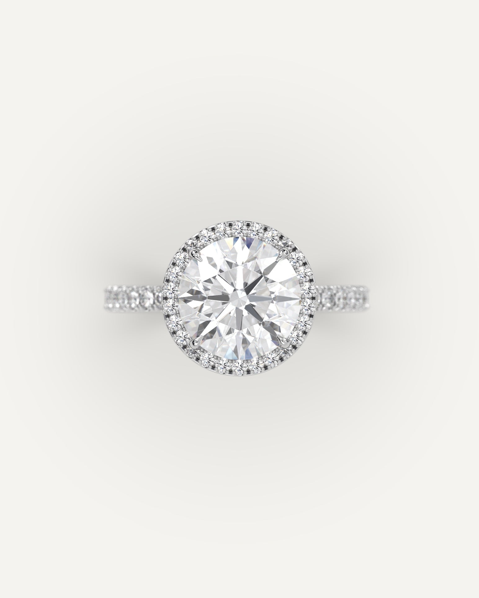 14K White Gold Halo Round Cut Diamond Engagement Ring Setting for Women - Perfect for Proposals, Weddings & Anniversaries