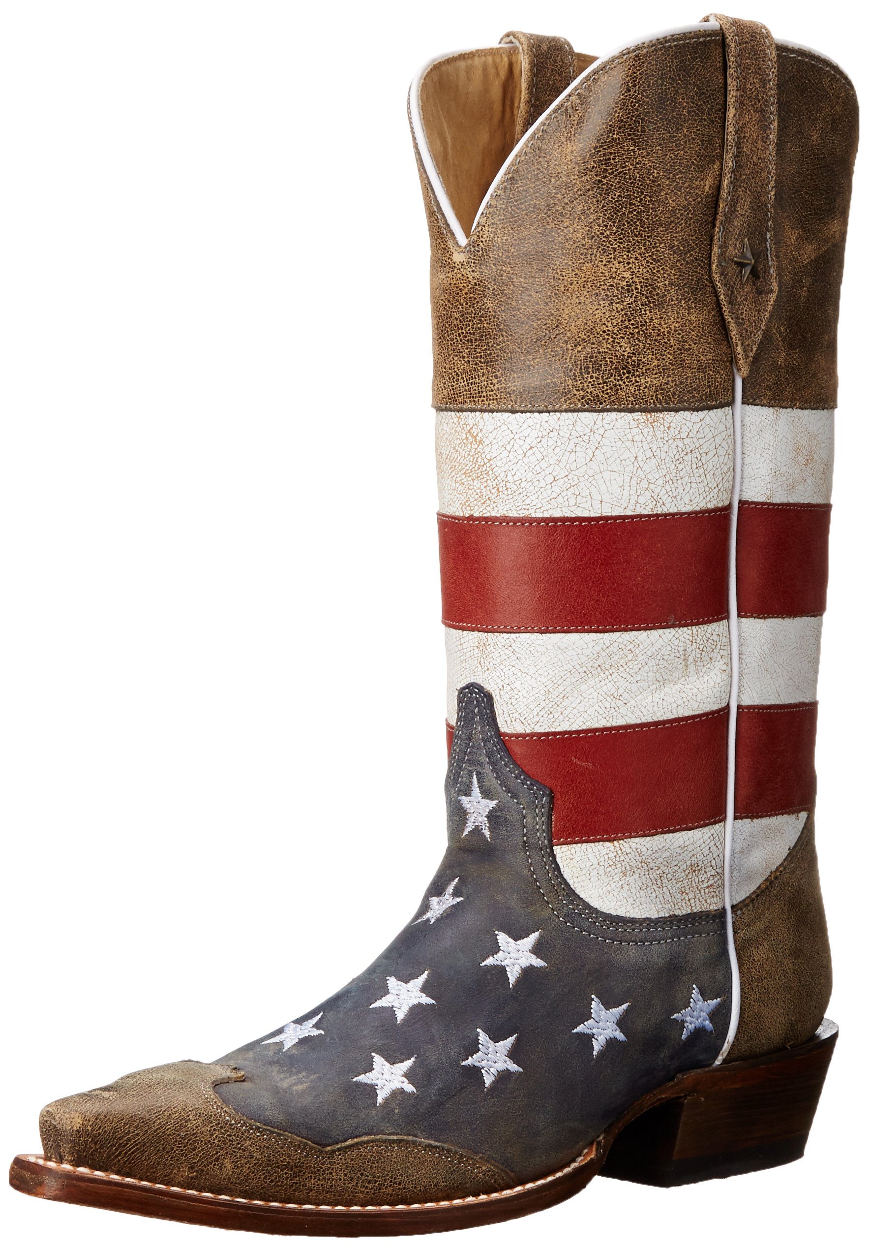 Roper Men's American Flag Western Boots - Comfortable Cowboy Boots for Country Style & Patriotic Fashion | Perfect for Rodeo, Line Dancing & Casual Wear