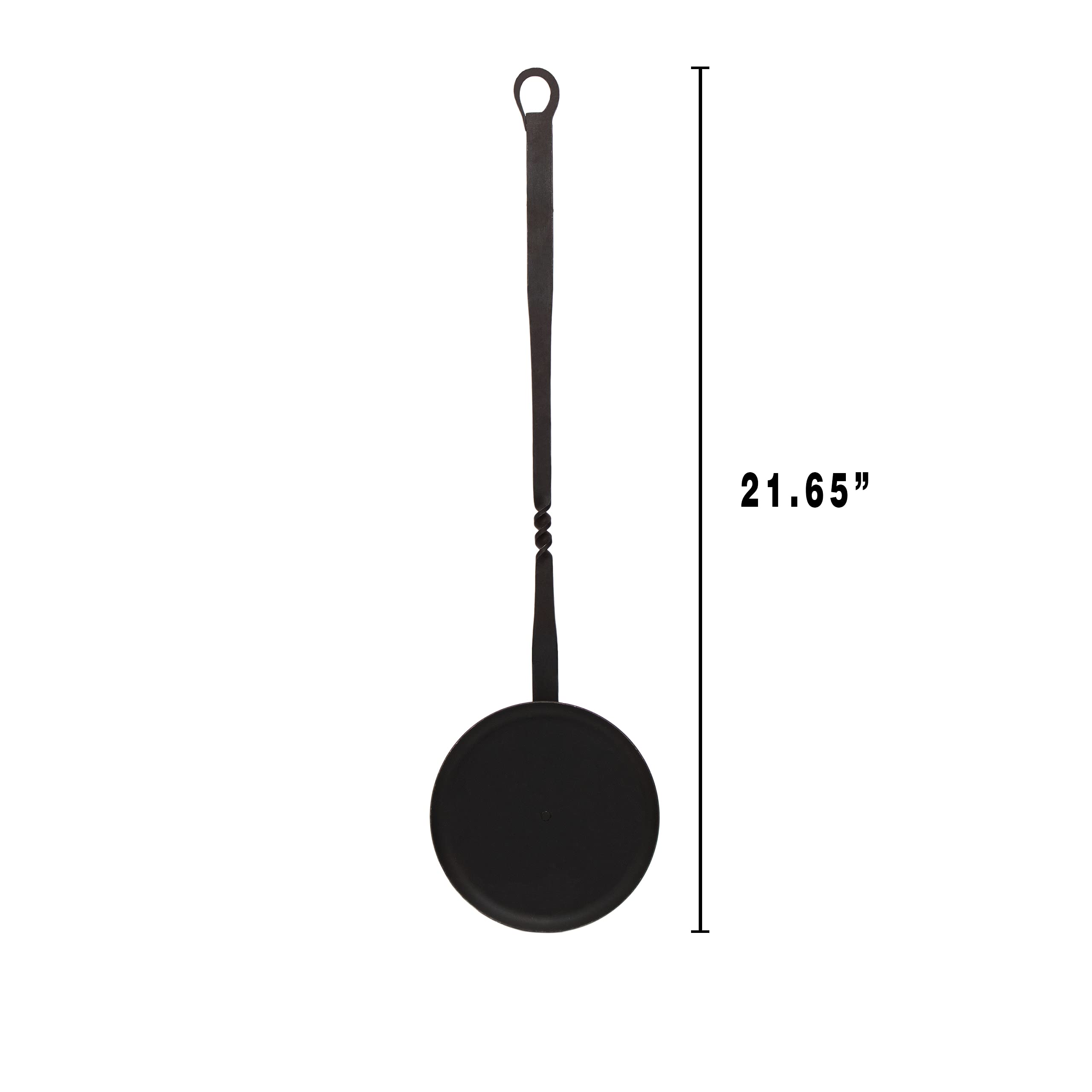 Long Handle Iron Grill Fire Ladle - Medieval Hand Forged Cooking Tool with Comfort Grip for BBQ, Camping, Outdoor Cooking - Perfect for Grilling, Cast Iron Skillets, Fire Pits & Medieval Reenactments - 21.65 Inch Heavy Duty Kitchen Utensil