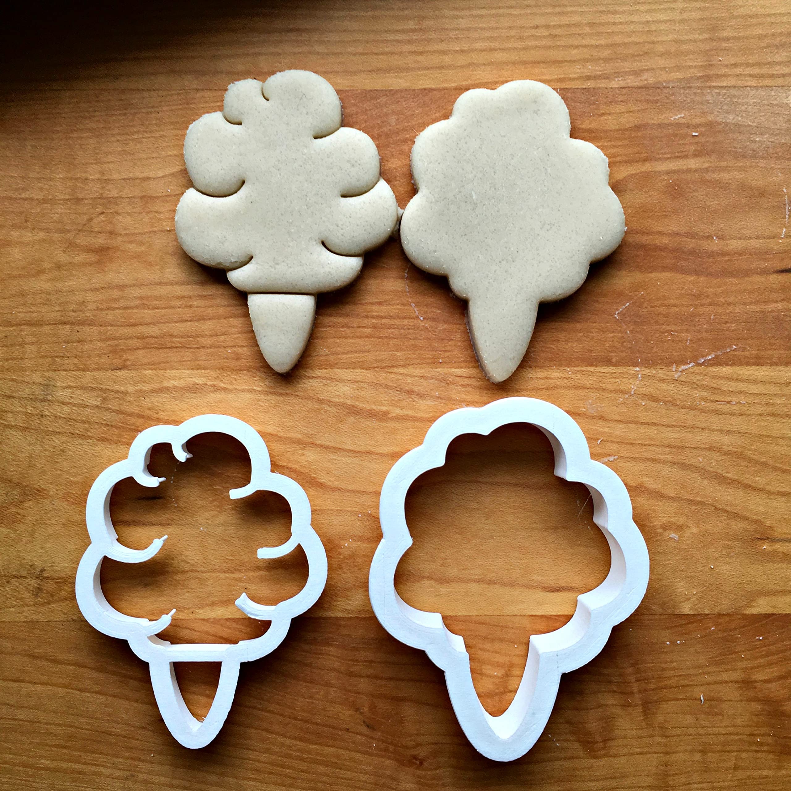 Sweet Prints Inc Set of 2 Cotton Candy Cookie Cutters - 2 Inch Stainless Steel Baking Tools, Dishwasher Safe - Perfect for Birthday Parties, Baby Showers & Holiday Baking