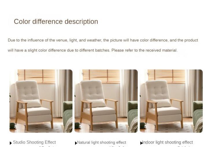 Premium Oak Solid Wood Multifunctional Fabric Lounge Chair - Comfortable Living Room, Bedroom, or Office Seating for Relaxation and Leisure