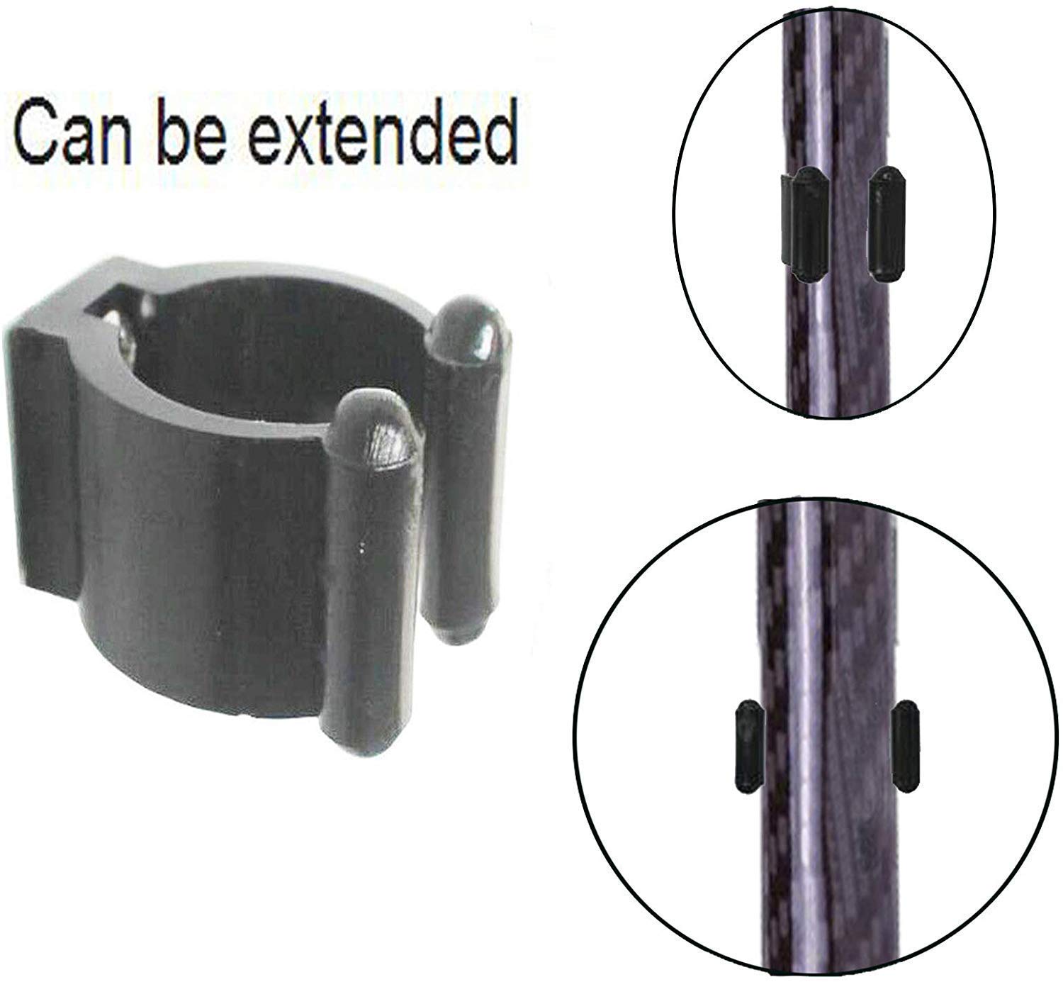 Pmsanzay 20-Pack Fishing Rod Storage Clips - Heavy Duty Rod Holders & Keepers for Organizing Fishing Rods, 0.9