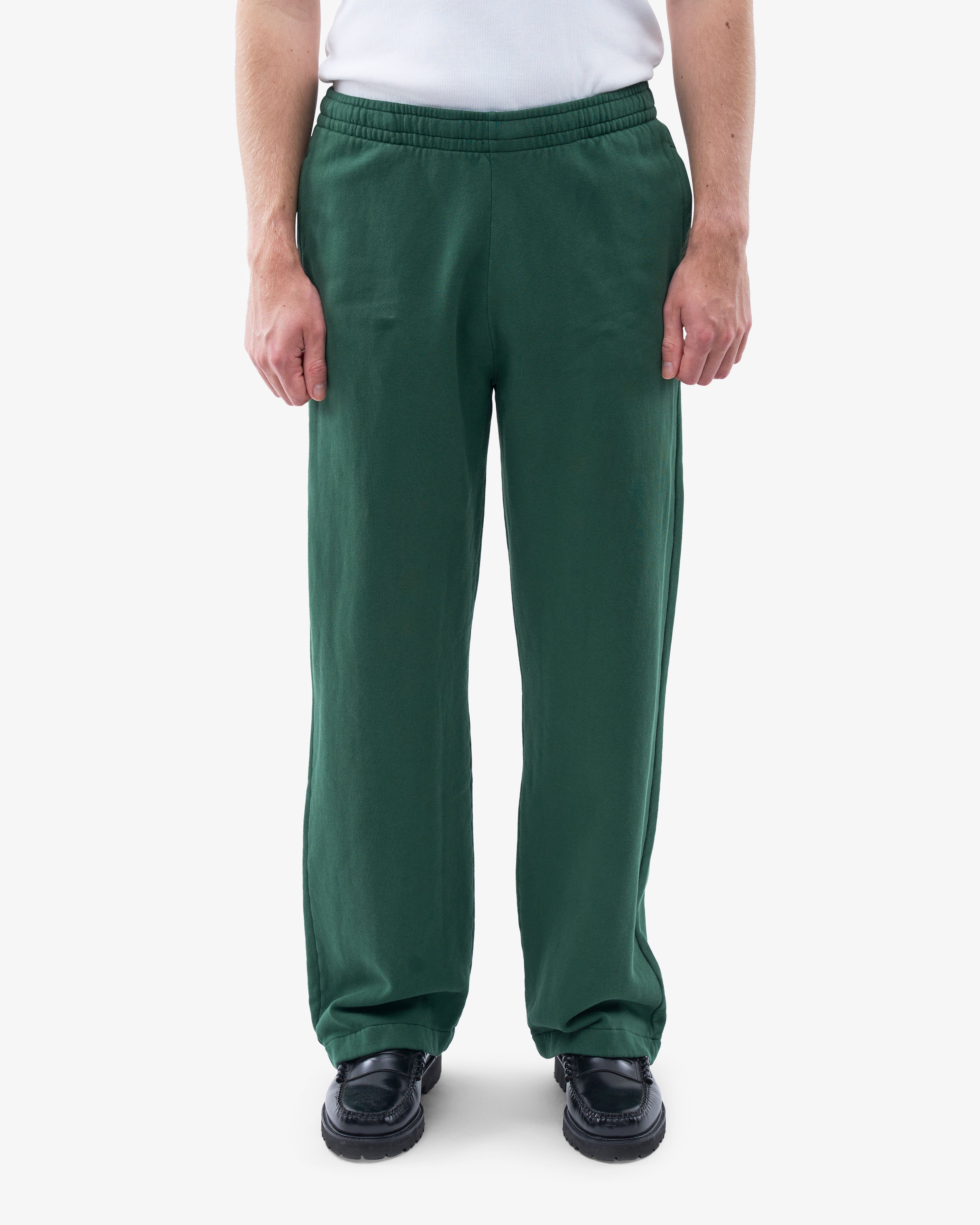 Organic Straight Leg Sweatpants for Women - Soft Emerald Green Lounge Pants - Perfect for Yoga, Running & Home Relaxation