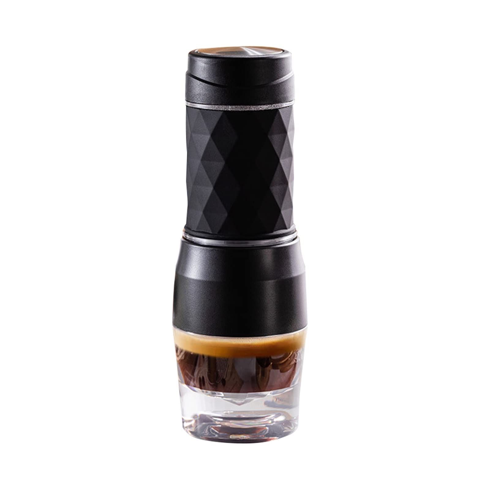 Portable Manual Espresso Coffee Maker - Mini Hand Press Capsule Coffee Machine with Pressure for Home & Office Use (Black) | Perfect for Travel, Camping & Small Spaces