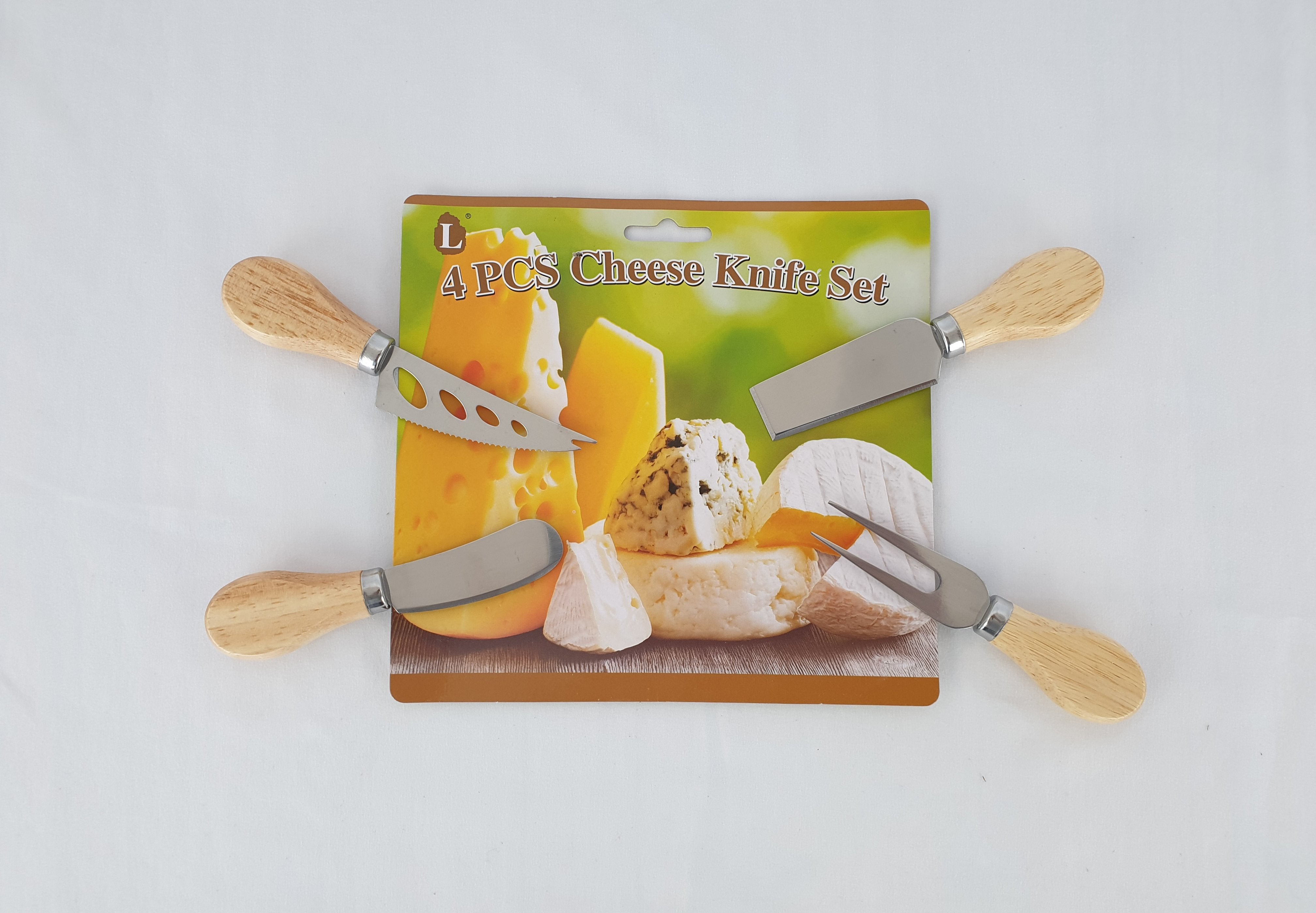 4-Piece Stainless Steel Cheese Knife Set - Sharp Cheese Slicer & Cutter for Hard & Soft Cheeses - Perfect for Charcuterie Boards, Wine Parties & Gourmet Cheese Tasting