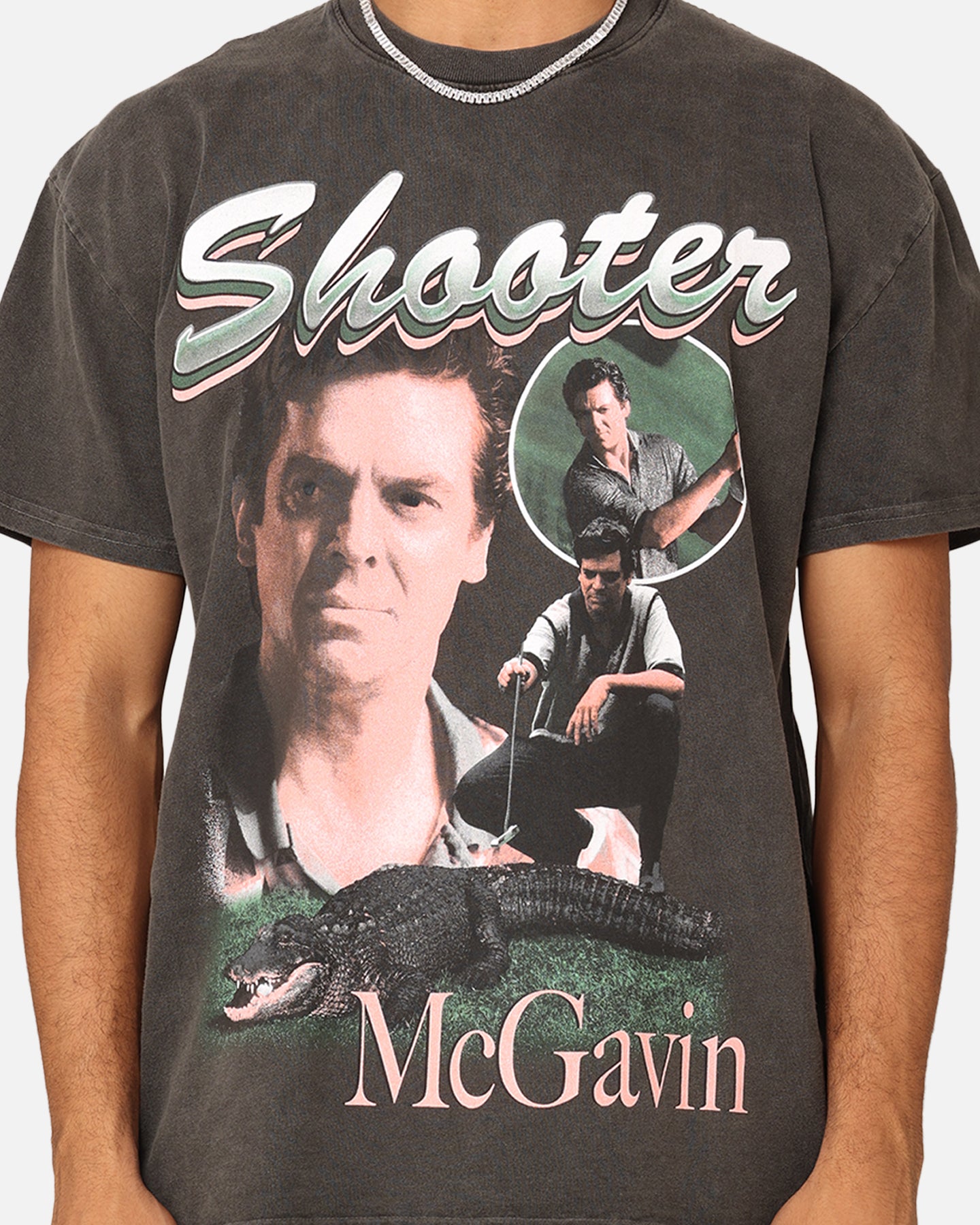 Vintage Happy Gilmore Shooter McGavin Heavyweight Cotton T-Shirt - Black Wash | 90s Movie Fan Gift, Casual Wear & Retro Style