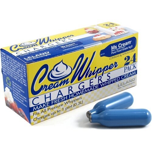 Leland N2O Whipped Cream Chargers - 240 Count (Pack of 10 Boxes) | Food Grade Nitrous Oxide Cartridges for Whipping Cream, Desserts & Cocktail Making | Professional & Home Kitchen Use