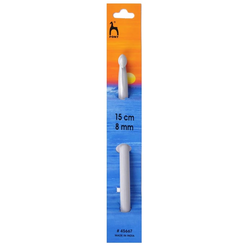 Premium 20mm Plastic Crochet Hooks for Adults - Soft Grip Ergonomic Knitting Needles - Perfect for Yarn Crafts, DIY Projects & Crochet Beginners (Set of 5) - Ideal for Home, Travel & Gift Giving