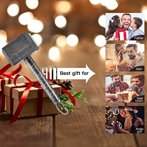 Lmaytech Silver Beer Bottle Opener - Premium Metal Bar Tool for Men, Perfect Gift for Husband, Dad, Boyfriend - Ideal for Home Bars, Parties, Camping & Outdoor BBQs