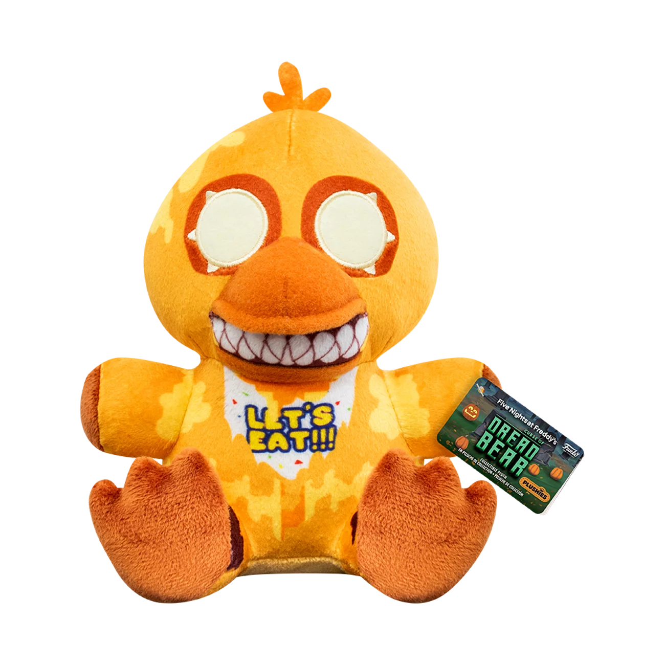 Five Nights at Freddy's Dread Bear (Jack O Chica) Plush Toy - Soft Stuffed Animal for FNAF Fans, Horror Game Collectors & Halloween Decor