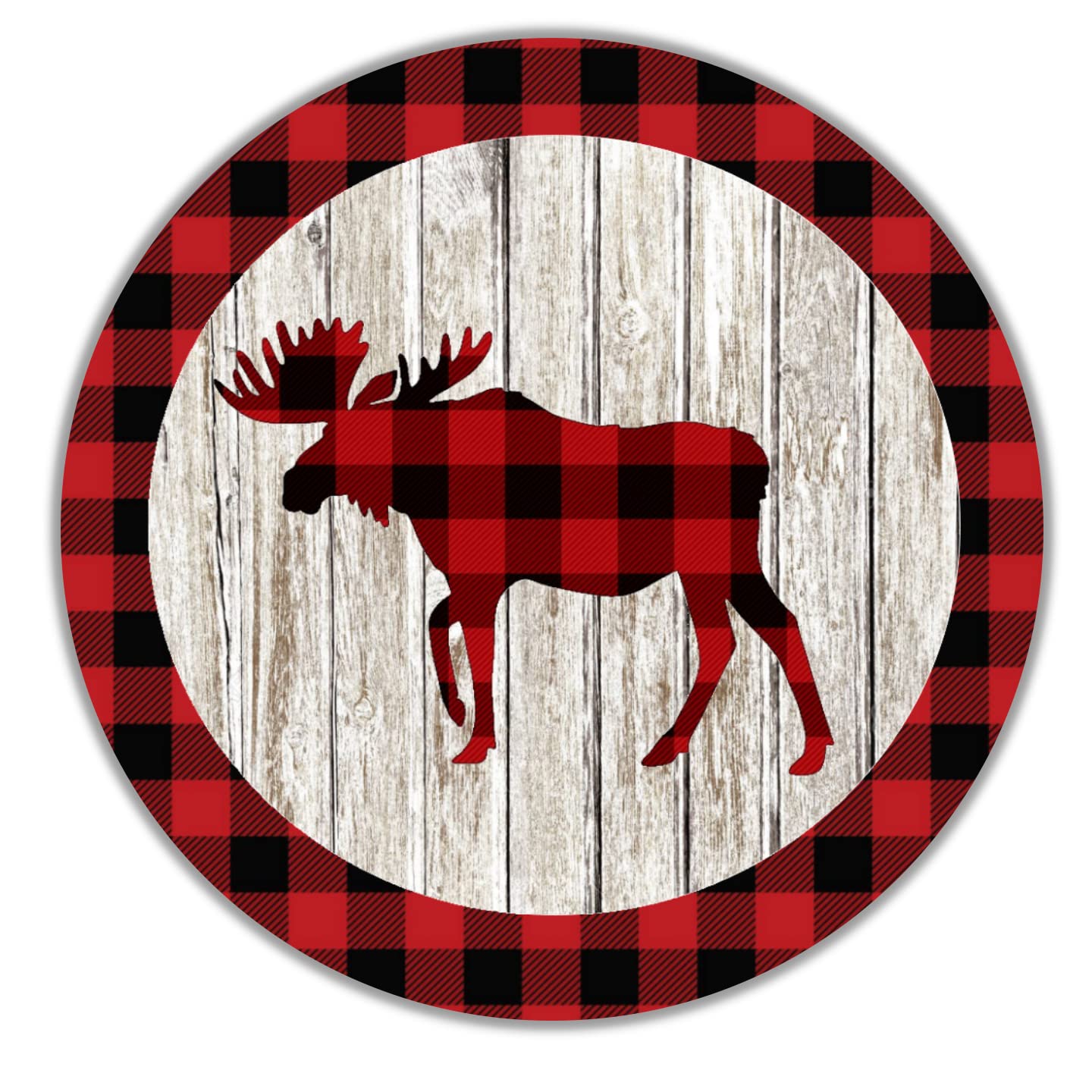 Buffalo Plaid Moose Christmas Stickers - Peel & Stick for Cards & Gifts