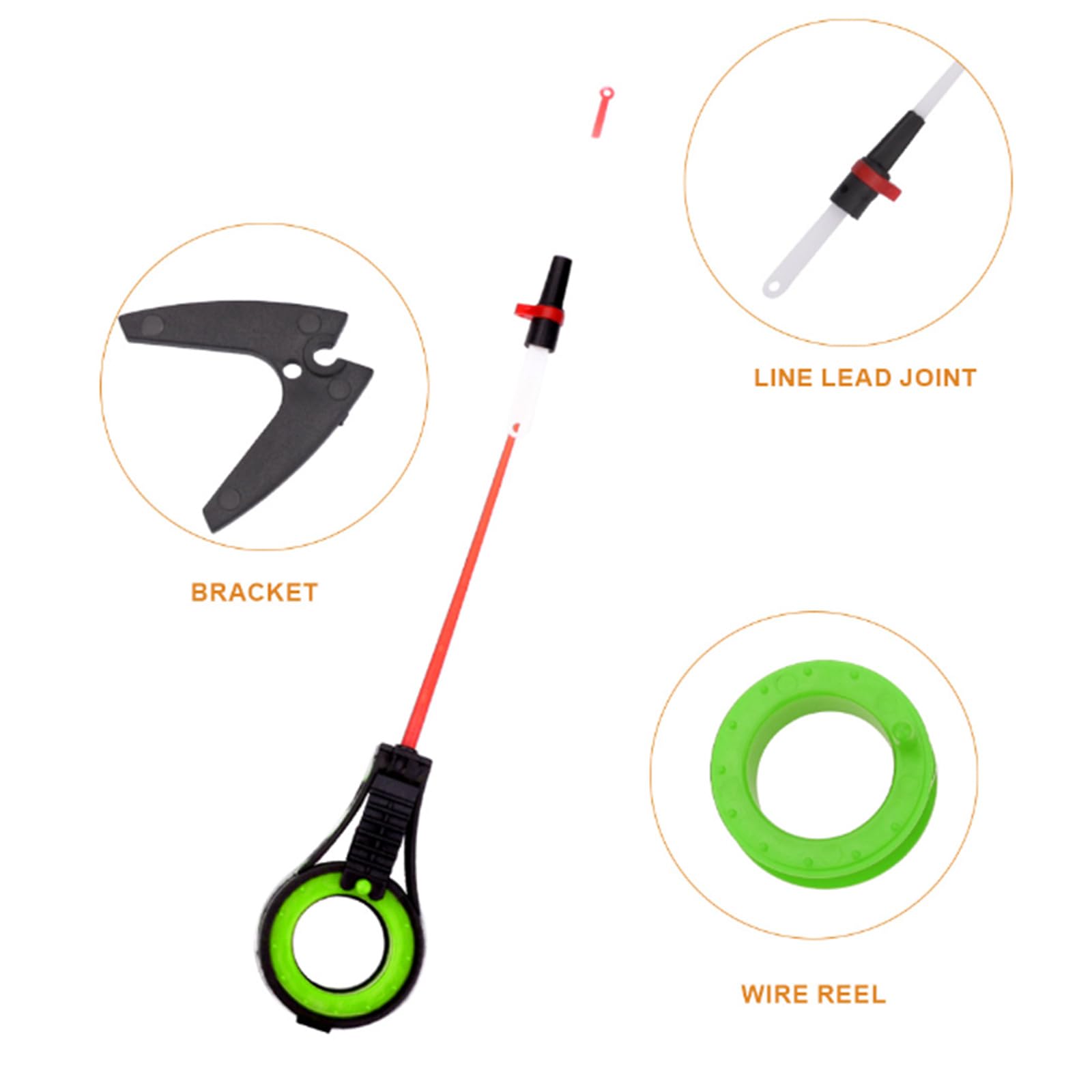**Portable Ice Fishing Rod with Top Tip Spinner - Lightweight Winter Ice Fishing Pole for Sea & Lake Fishing - Perfect for Ice Anglers & Winter Fishing Adventures**