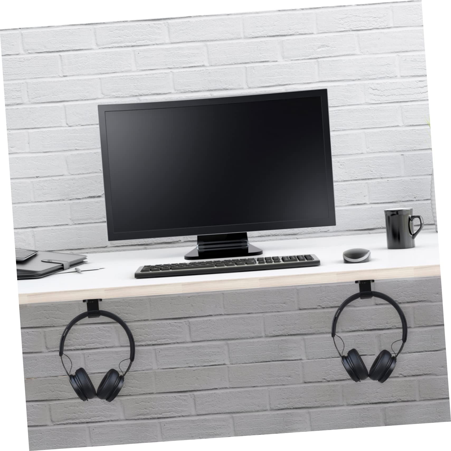 OSALADI 5-Pack Headphone Stand with Hook - Universal Headset Holder for Gaming, Office & Home - Space-Saving Headphone Hanger for Desk, Wall Mount & Cable Management