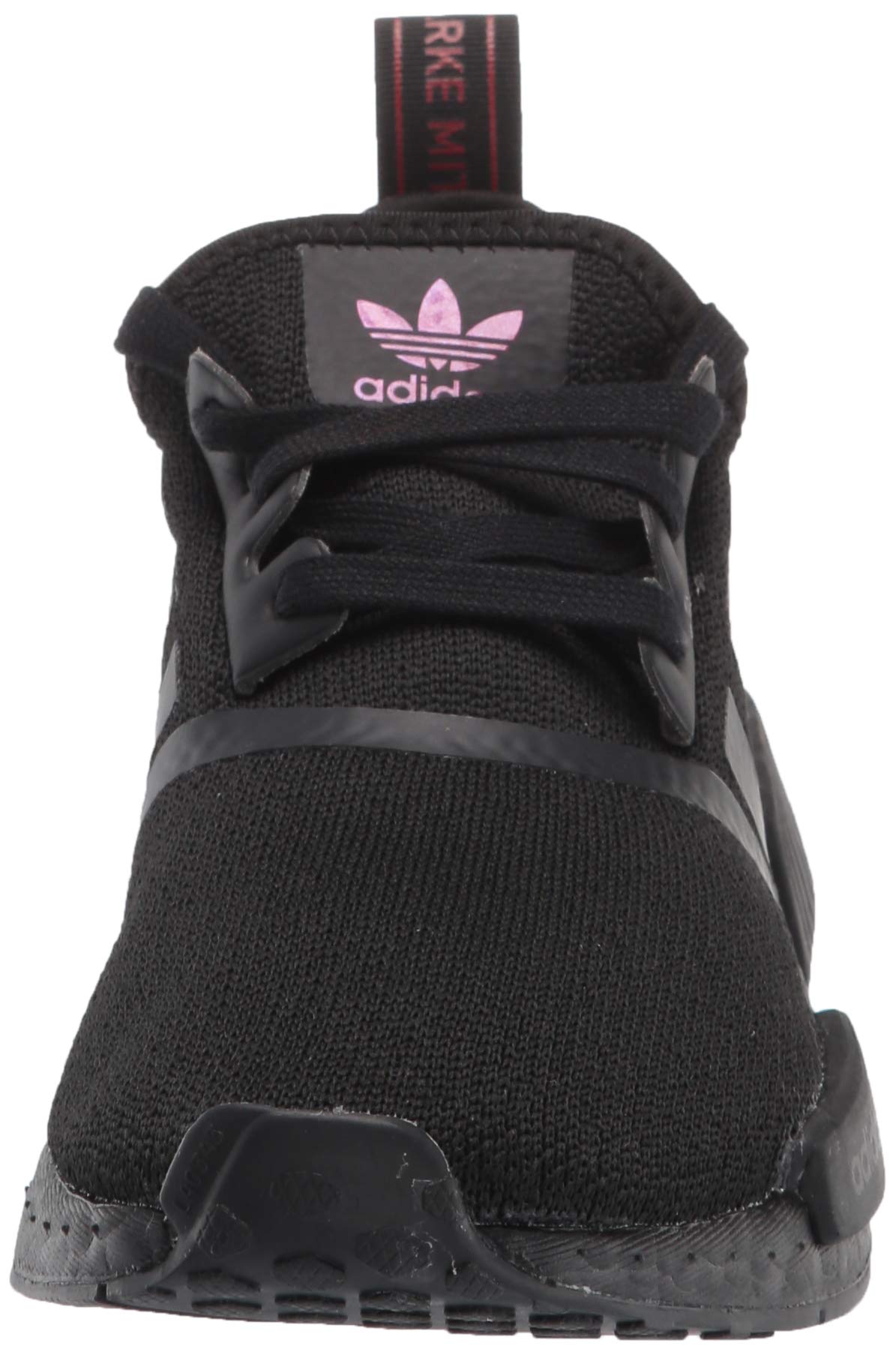adidas Originals Women's NMD_R1 Sneakers - Black/Black/Scarlet | Size 8.5 US | Running Shoes for Women, Gym Workout & Casual Wear