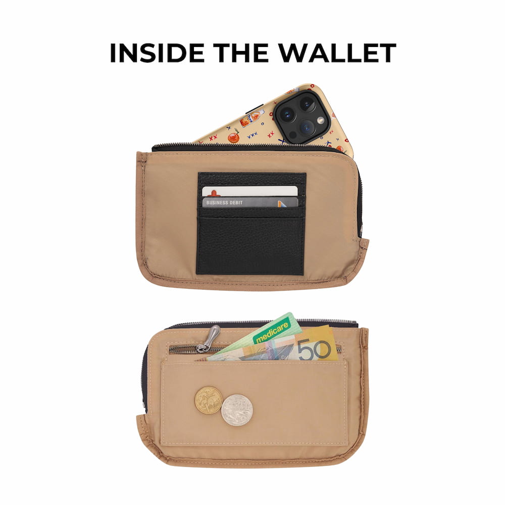 Premium Genuine Leather Phone Wallet Pouch - RFID Blocking, Multi-Card Holder - Perfect for iPhone, Samsung & Smartphones (Electric Peach) | Ideal for Travel, Work & Everyday Use