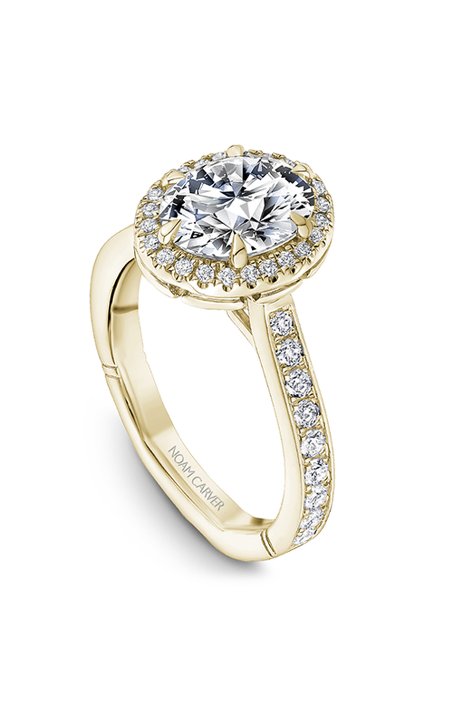 Noam Carver Atelier A002 02YA Diamond Engagement Ring - Elegant Solitaire Wedding Band for Proposal & Anniversary Gifts