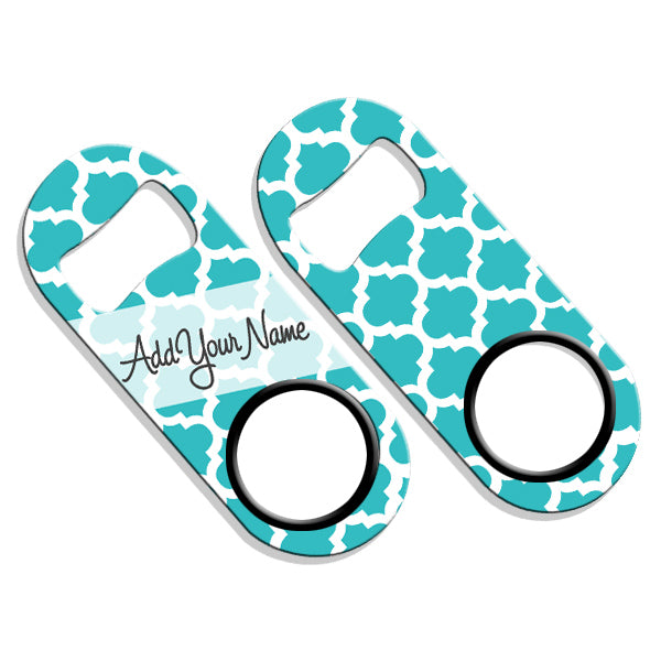 Personalized Mini Bottle Opener with Moroccan Patterns - Unique Gift for Weddings, Parties & Travel Accessories
