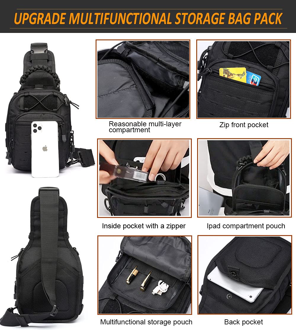 Tactical Backpack for Men - Military 3-Day Assault Pack with MOLLE for Outdoor & Hiking