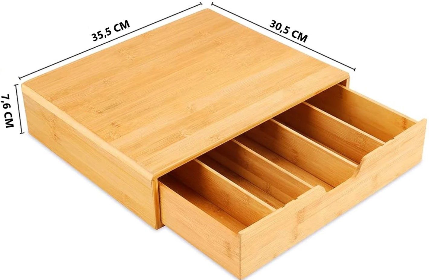 Bamboo K Cup Coffee Pod Holder Organizer - Storage Rack for Keurig Pods, Jewelry & Cosmetics - Perfect for Kitchen Countertop, Bathroom & Vanity Organization