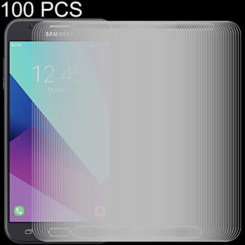 DESHENG 100-Pack 9H Hardness 2.5D Tempered Glass Screen Protector for Samsung Galaxy J7 V - 0.26mm Ultra Thin Clear Anti-Scratch Film - Perfect for Everyday Protection & Gaming