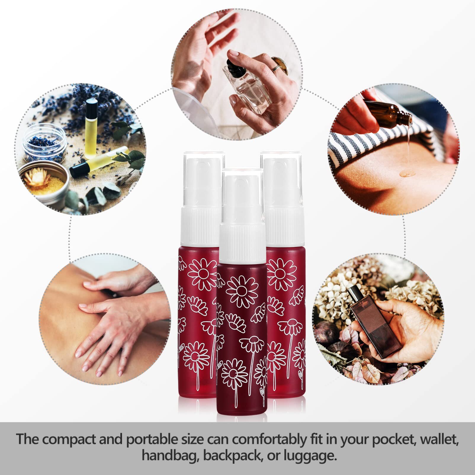 FOMIYES 12Pcs Small Glass Perfume Atomizer Bottles - Portable Travel Perfume Spray Bottles with Fine Mist Dispenser for Women & Men - Ideal for Gym, Travel, Purse & Everyday Fragrance Refills