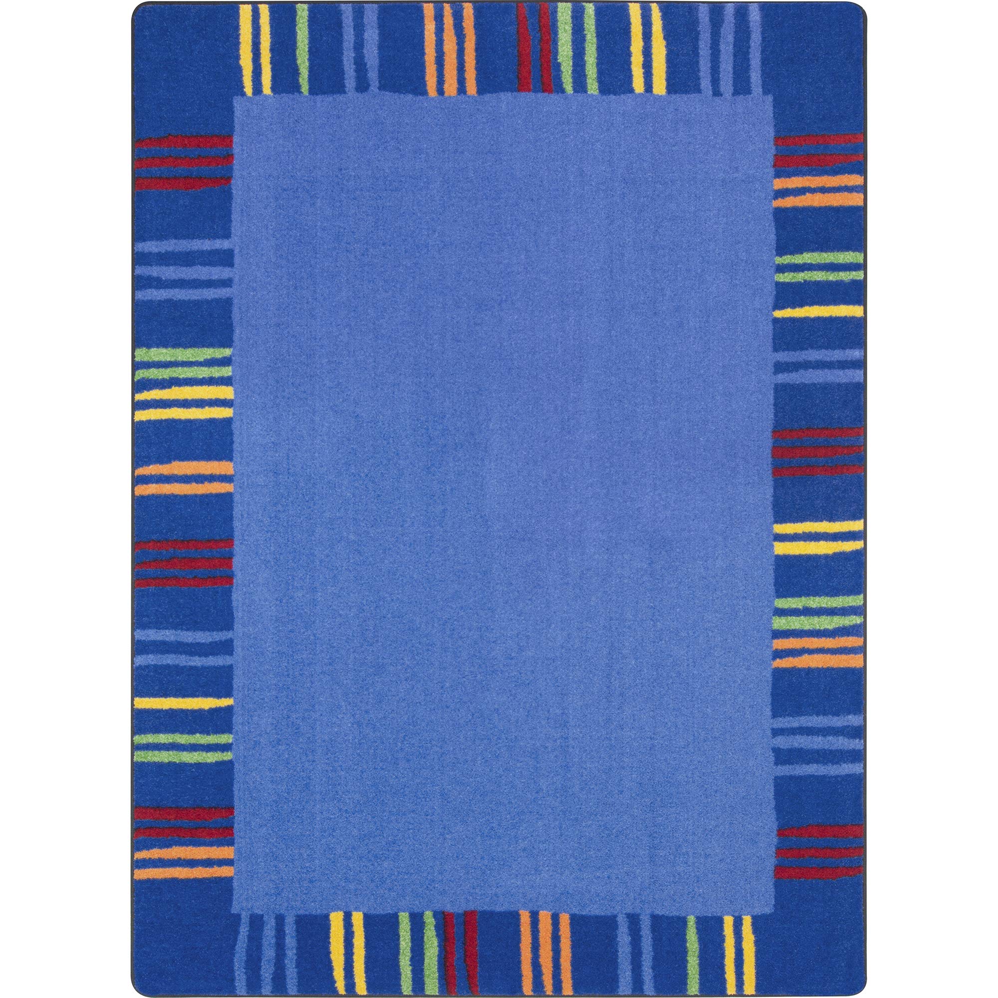 Joy Carpets Kid Essentials Seeing Stripes Area Rug - Rainbow Colors, 7'8