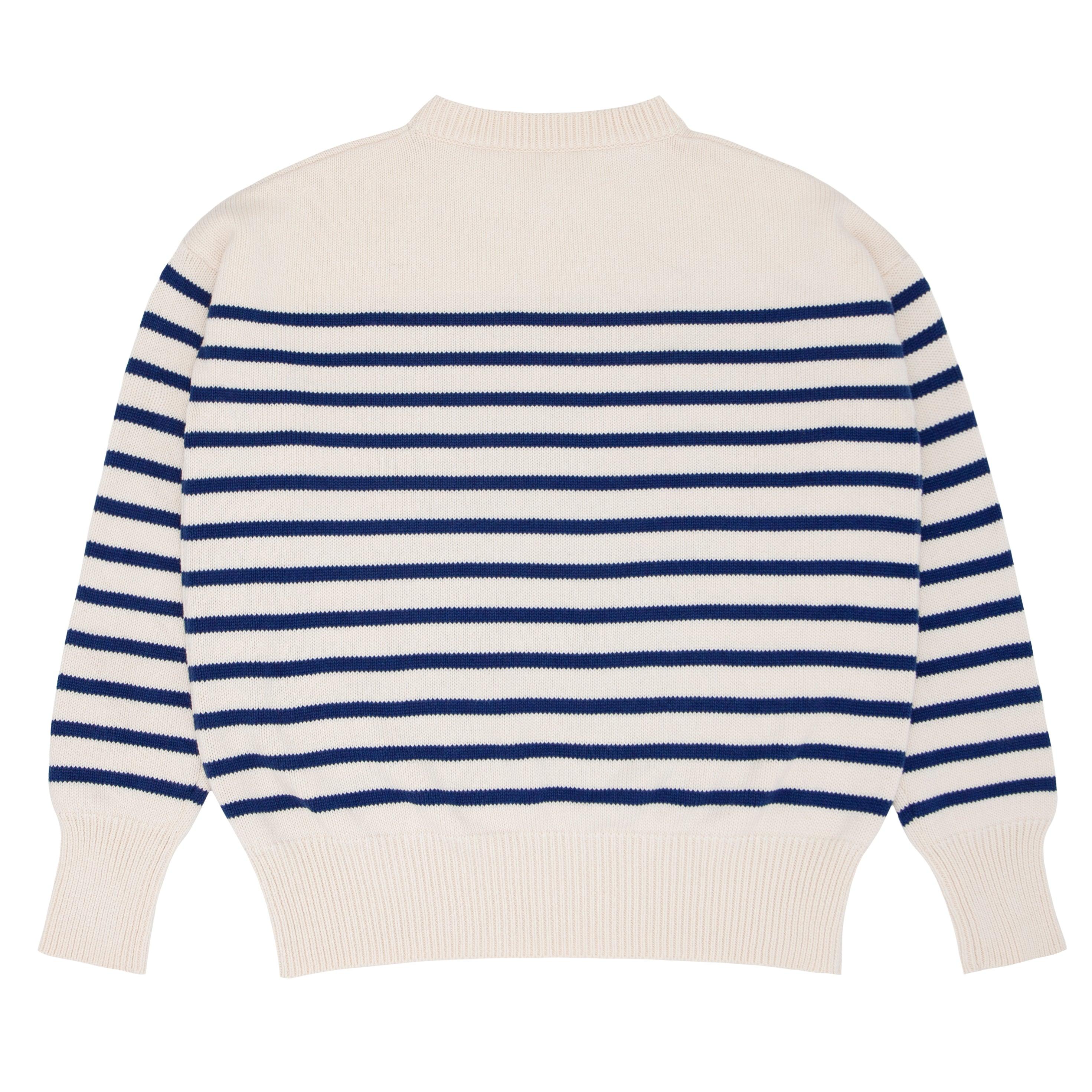 Women's Breton Stripe Knit Sweater - Classic Striped Pullover for Casual & Layered Outfits | Perfect for Fall, Winter & Office Wear