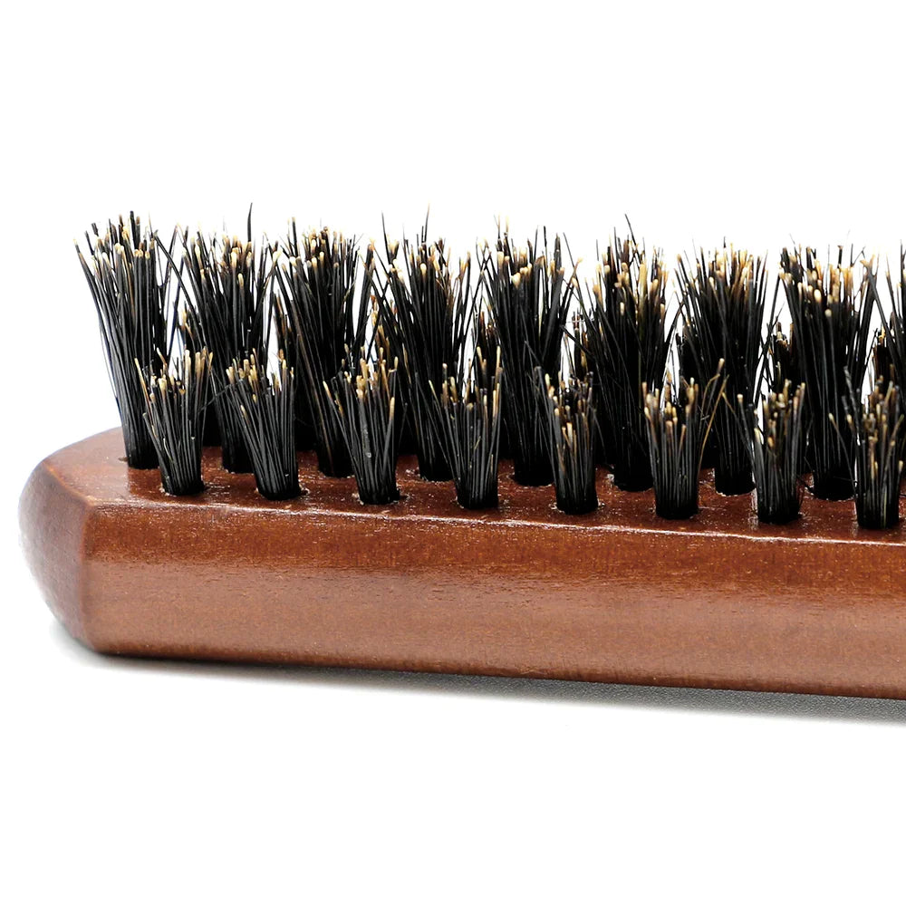 Natural Wooden Hair Brush for Detangling & Styling - Eco-Friendly Boar Bristle Brush for Smooth, Shiny Hair - Perfect for Daily Hair Care & Scalp Massage at Home or Travel