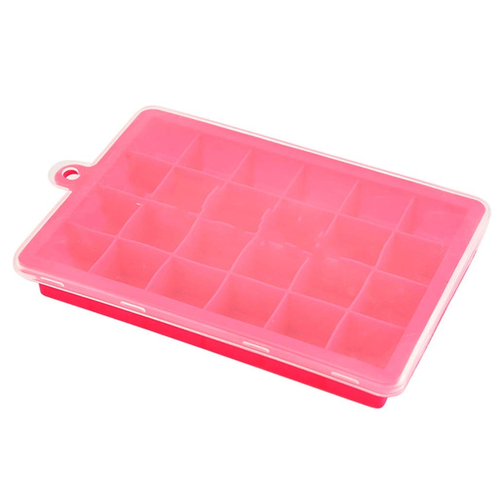 24-Grid Silicone Ice Cube Tray - Square Ice Maker for Cocktails, Wine & Beverages - Reusable Popsicle & Ice Cream Mold - Perfect for Home Bars, Parties & Summer Drinks (Color: Clear)