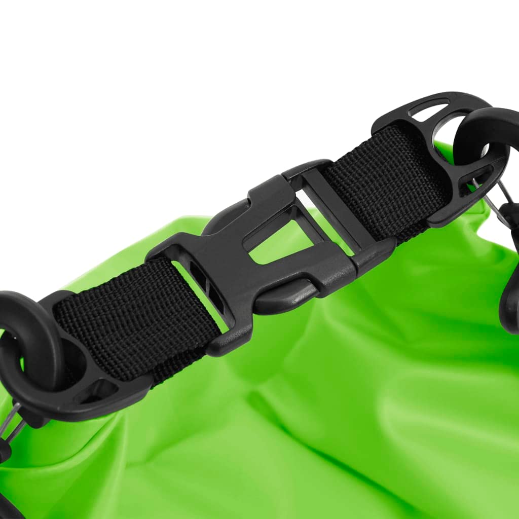Waterproof Dry Bag with Zipper - Green PVC Dry Sack for Boating, Kayaking & Water Sports | Durable Waterproof Backpack & Duffel Bag for Swimming, Camping & Outdoor Adventures