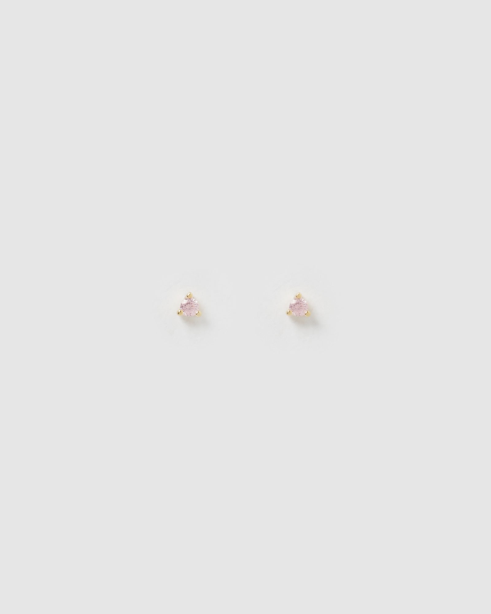 Izoa Dee Baby Pink Cubic Zirconia Small Stud Earrings for Women - Hypoallergenic & Dainty Everyday Jewelry Gift for Girlfriend, Wife, Daughter | Perfect for Parties, Weddings, Date Nights