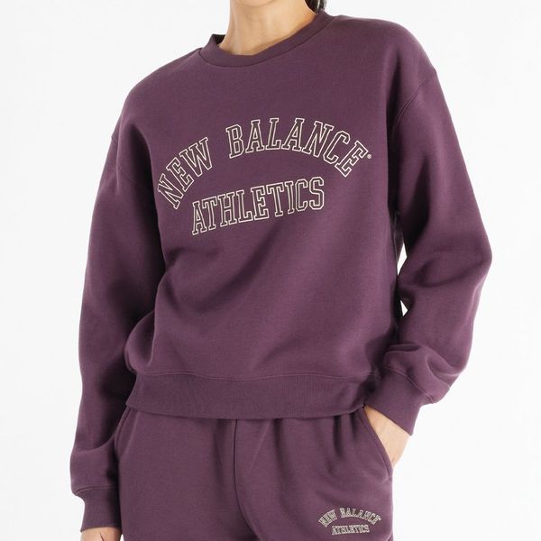 New Balance Women's Graphic Crewneck Sweatshirt - Casual Pullover for Running, Gym & Everyday Wear