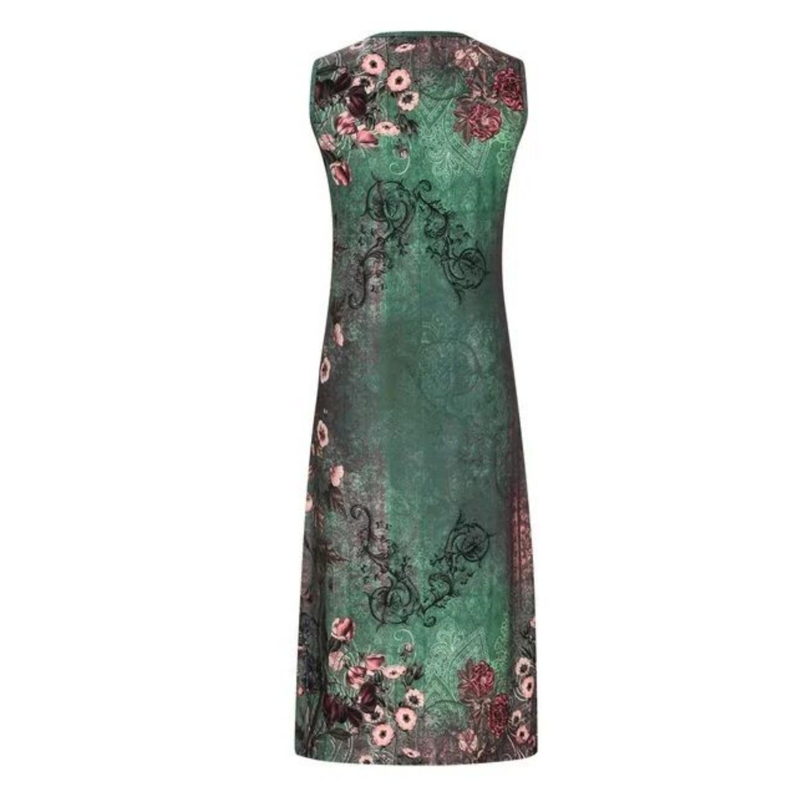 Women's Boho Floral Wedding Guest Midi Dress with Jacket - 2 Piece Set for Summer Cocktail Parties, Garden Weddings & Special Occasions