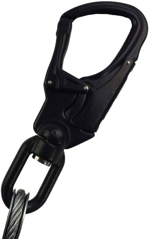 5/8 in x 15 ft Steel Core Flip Line for Tree Climbing - USA Made Aluminum Swivel Arborist Rope | Professional Climbing Gear for Arborists with Spikes & Gaffs | Perfect for Tree Trimming, Logging & Rescue Operations