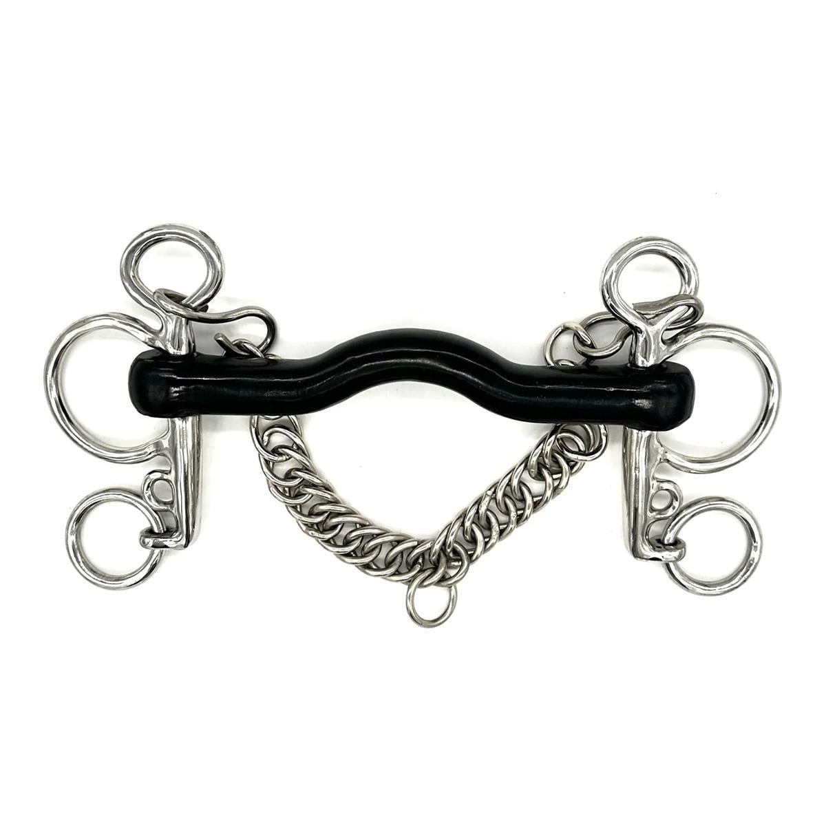 AJR Vulcanite Port Baby Pelham Bit - English Horse Riding Bit for Young Horses - Perfect for Training, Dressage, and Show Jumping