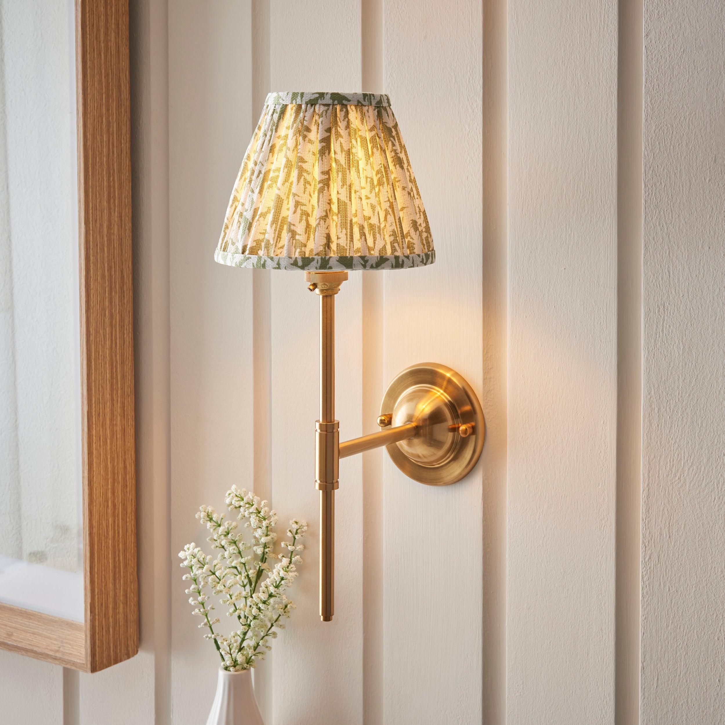 Brass Dome T Bar Wall Light with 16cm Shade - Vintage Industrial Ceiling Fixture for Living Room, Bedroom, or Entryway Lighting