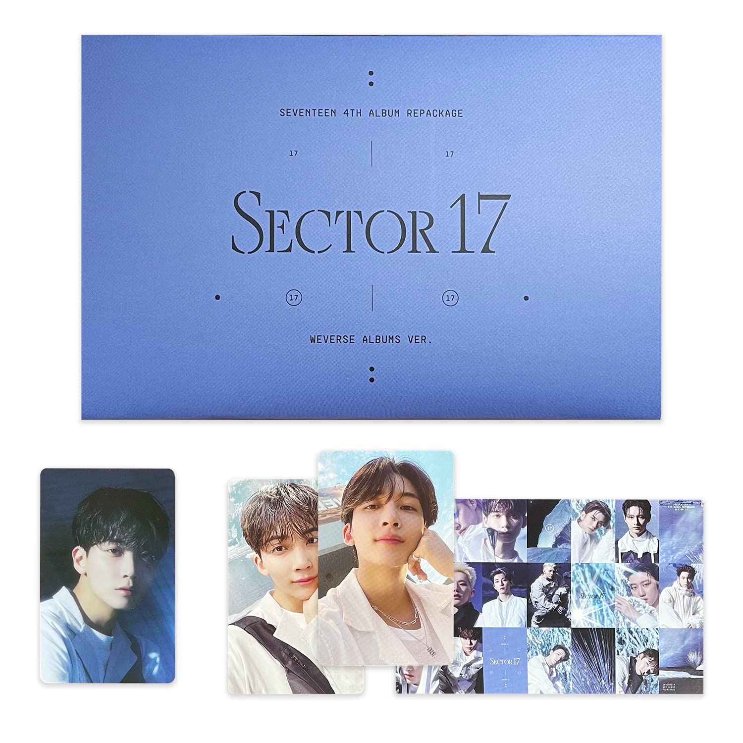 SEVENTEEN - 4th Album Repackage [SECTOR 17] (Weverse Version) | K-Pop CD with Out Box, QR Card, Photocards, Pin Badges & Guide | Perfect for K-Pop Fans & Collectors | Great Gift for Music Lovers & Concert Goers