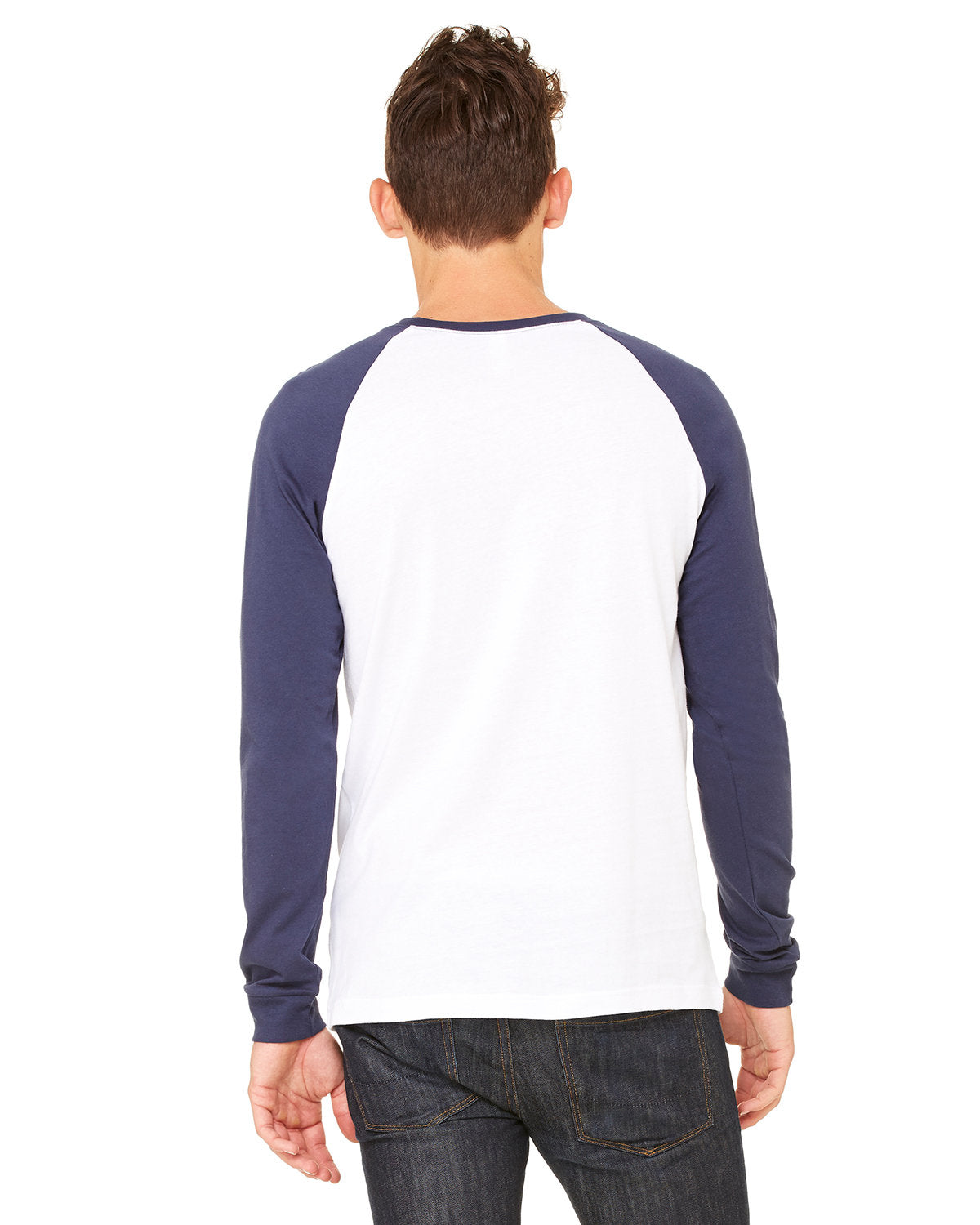 Bella + Canvas 3000C Men's Soft Cotton Long Sleeve Baseball Jersey T-Shirt - Comfortable Crew Neck Tee for Casual Wear, Sports & Team Uniforms