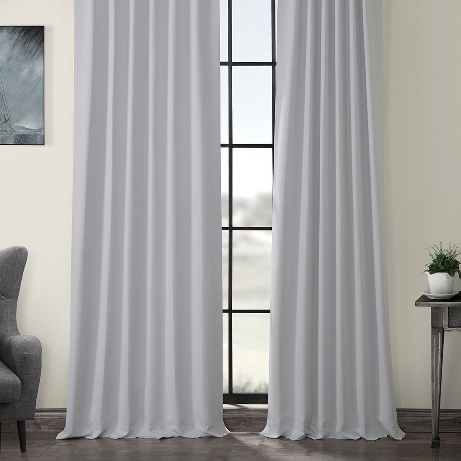 Arctic Grey Blackout Curtains - Thermal Insulated Room Darkening Drapes for Bedroom, Living Room & Nursery - Noise Reducing & Energy Saving Window Treatments