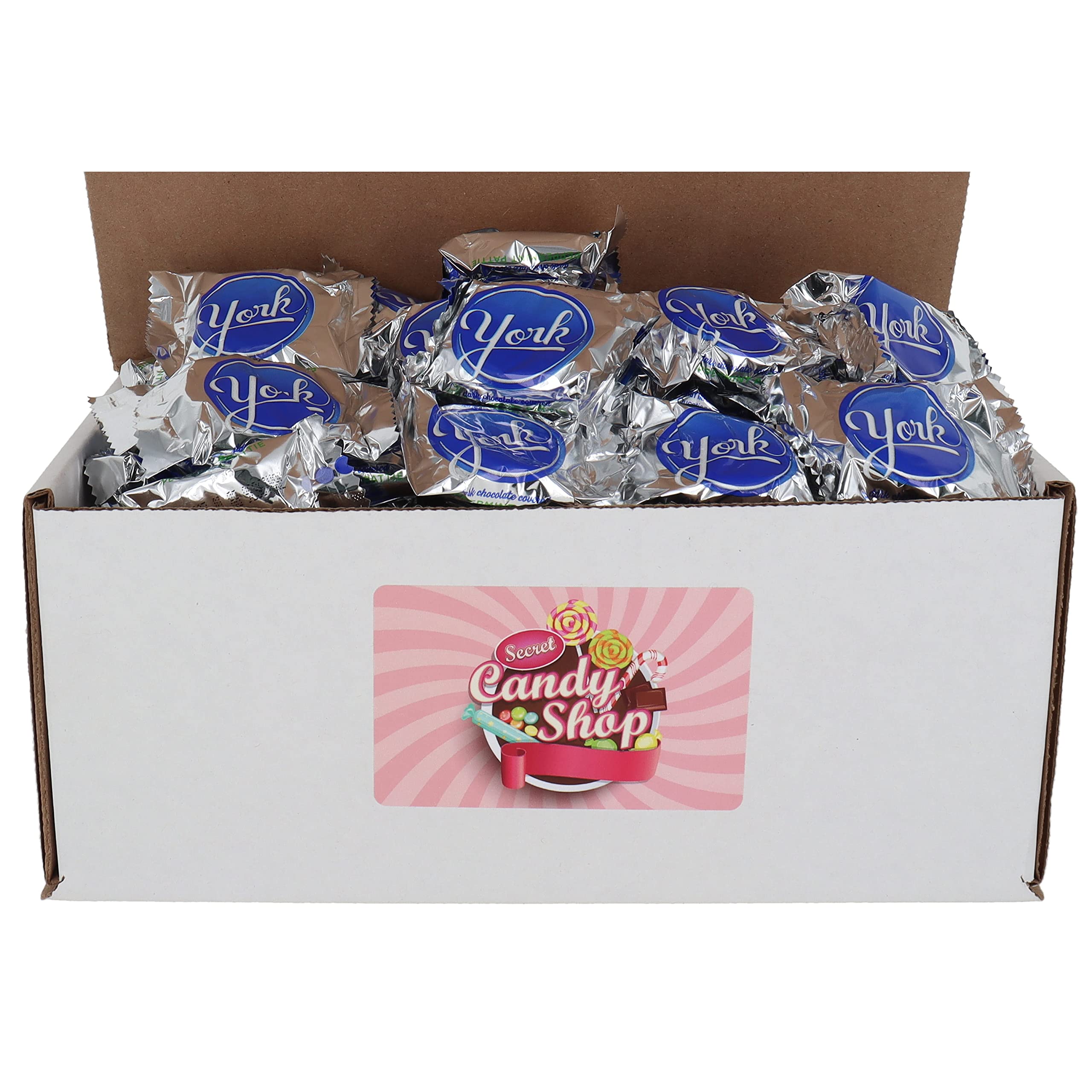 York Peppermint Patties Dark Chocolate Mint Candy - 2Lb Box of Individually Wrapped Candies | Perfect for Office Snacks, Holiday Gifts & Dessert Platters