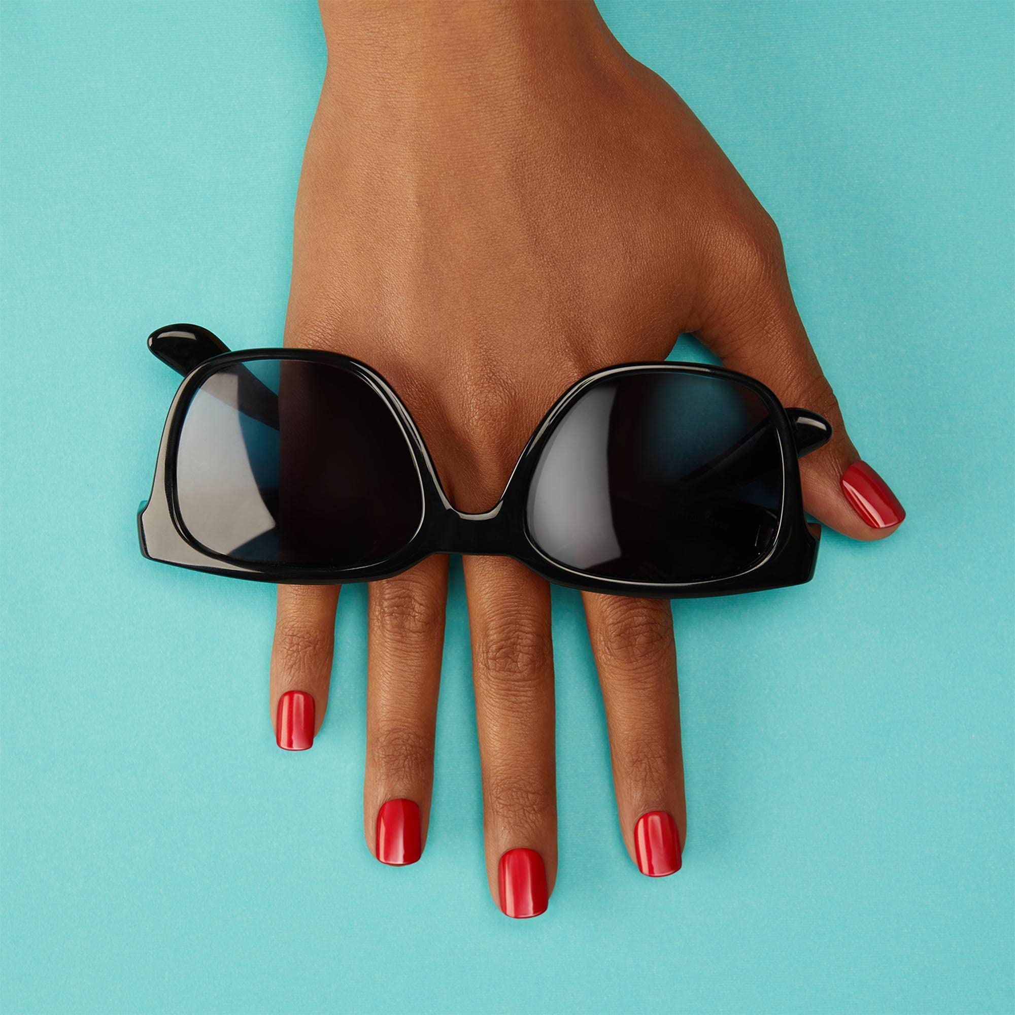 Dashing Diva Magic Press On Nails - Cherry Popsicle | Short Square Fake Nails | Long Lasting Gel Press On Nails Kit (30 Nails, Prep Pad & File) | Lasts 7 Days | Perfect for Parties, Weddings & Daily Wear