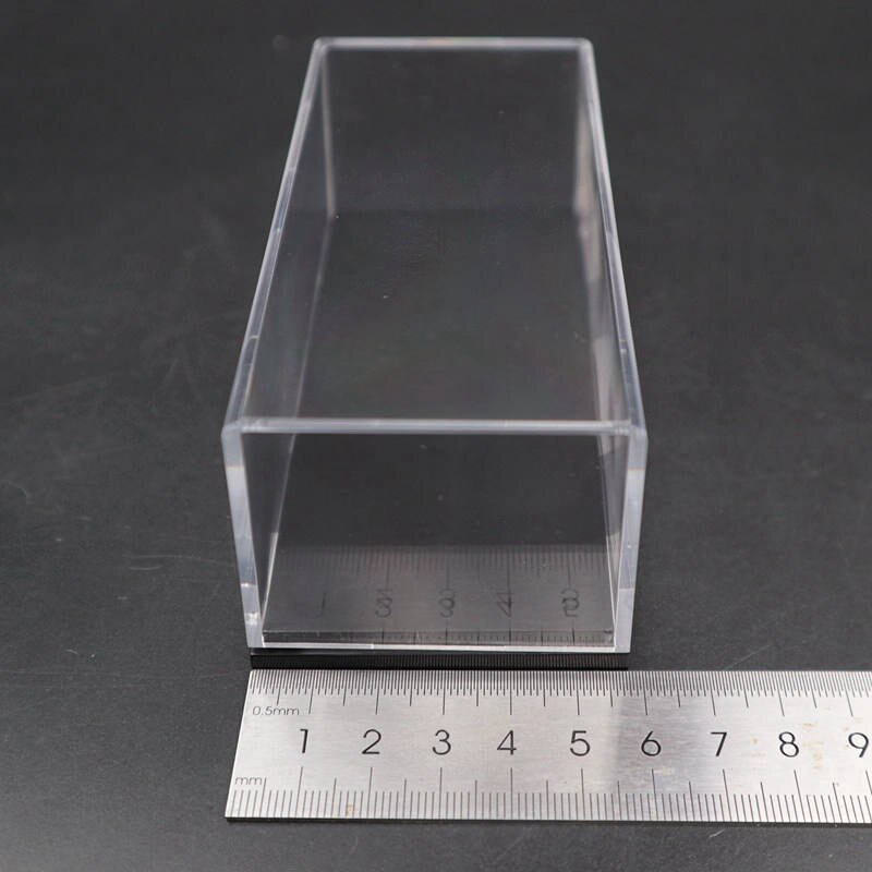 10pcs 12cm 1/64 Scale Model Car Acrylic Display Case - Transparent Dustproof Storage Box with Black Base - Perfect for Diecast Car Collections & Showcase Displays