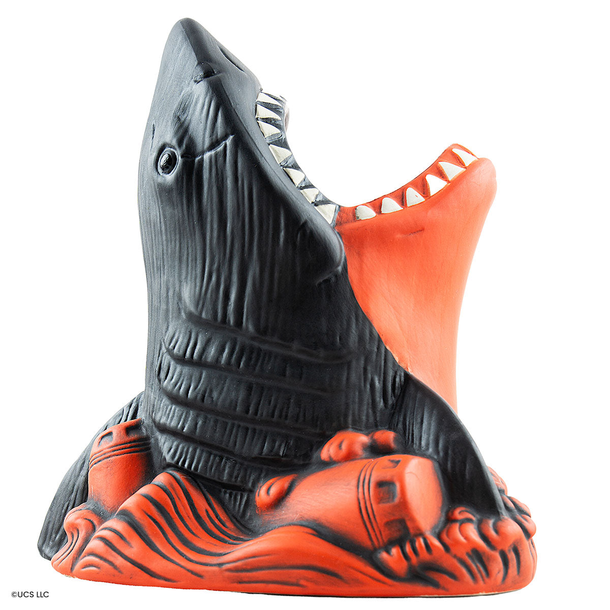Jaws Tiki Get Out of the Water Variant - Red & Black Collectible Statue for Horror Movie Fans | Perfect for Home Decor, Halloween Party & Movie Themed Gifts