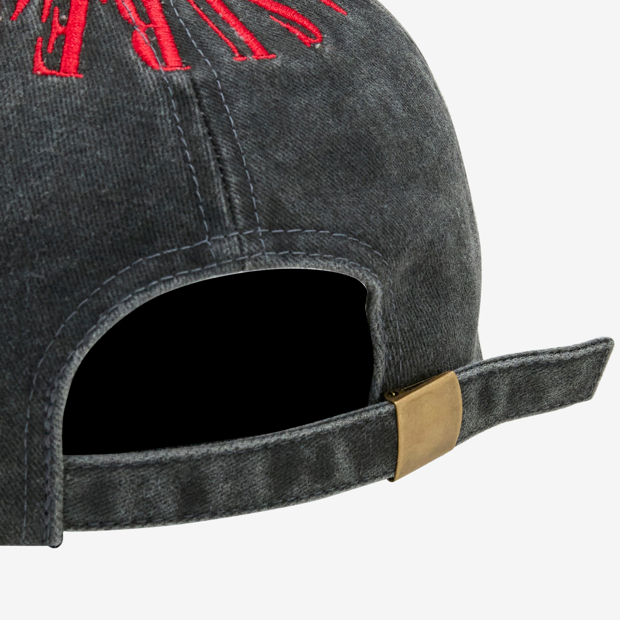 Onyx Crown Washed Cap - Stylish Black & Red Baseball Hat for Men & Women | Perfect for Outdoor Activities, Sports, and Casual Wear