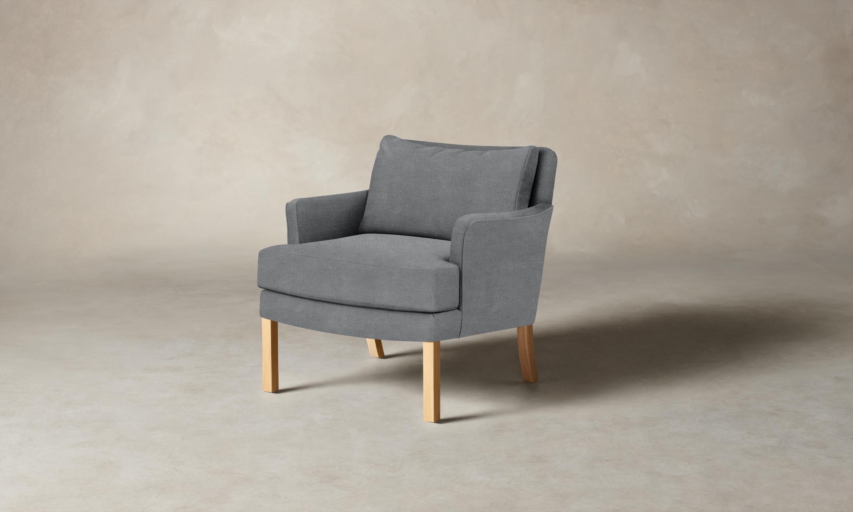 Kaye Chair - Performance Mélange Weave Night - Modern Accent Chair for Living Room, Bedroom & Office - Comfortable Seating for Relaxing & Reading