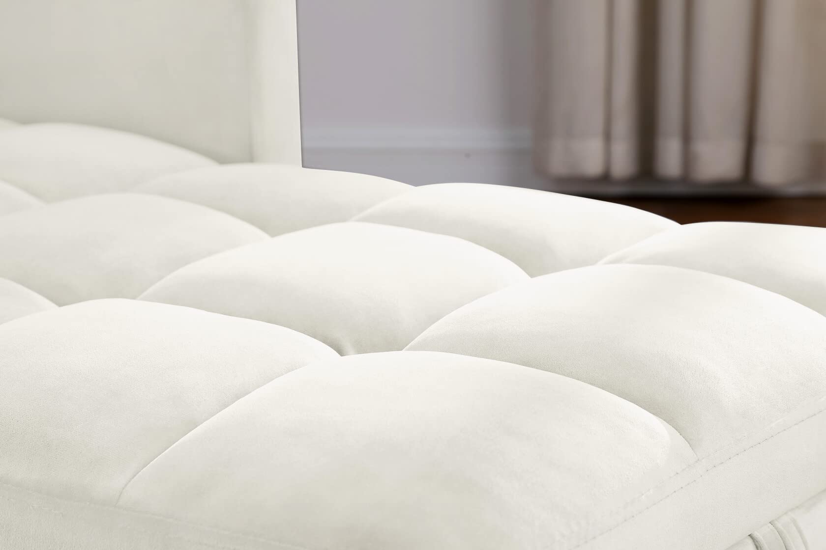 3-in-1 Convertible Sleeper Sofa Chair Bed - Adjustable Velvet Lounge Chair with Pillow for Living Room, Dorm, Apartment, Bedroom & Office | Multi-Functional Space-Saving Furniture for Small Spaces, Guest Sleeping & Relaxation | Beige
