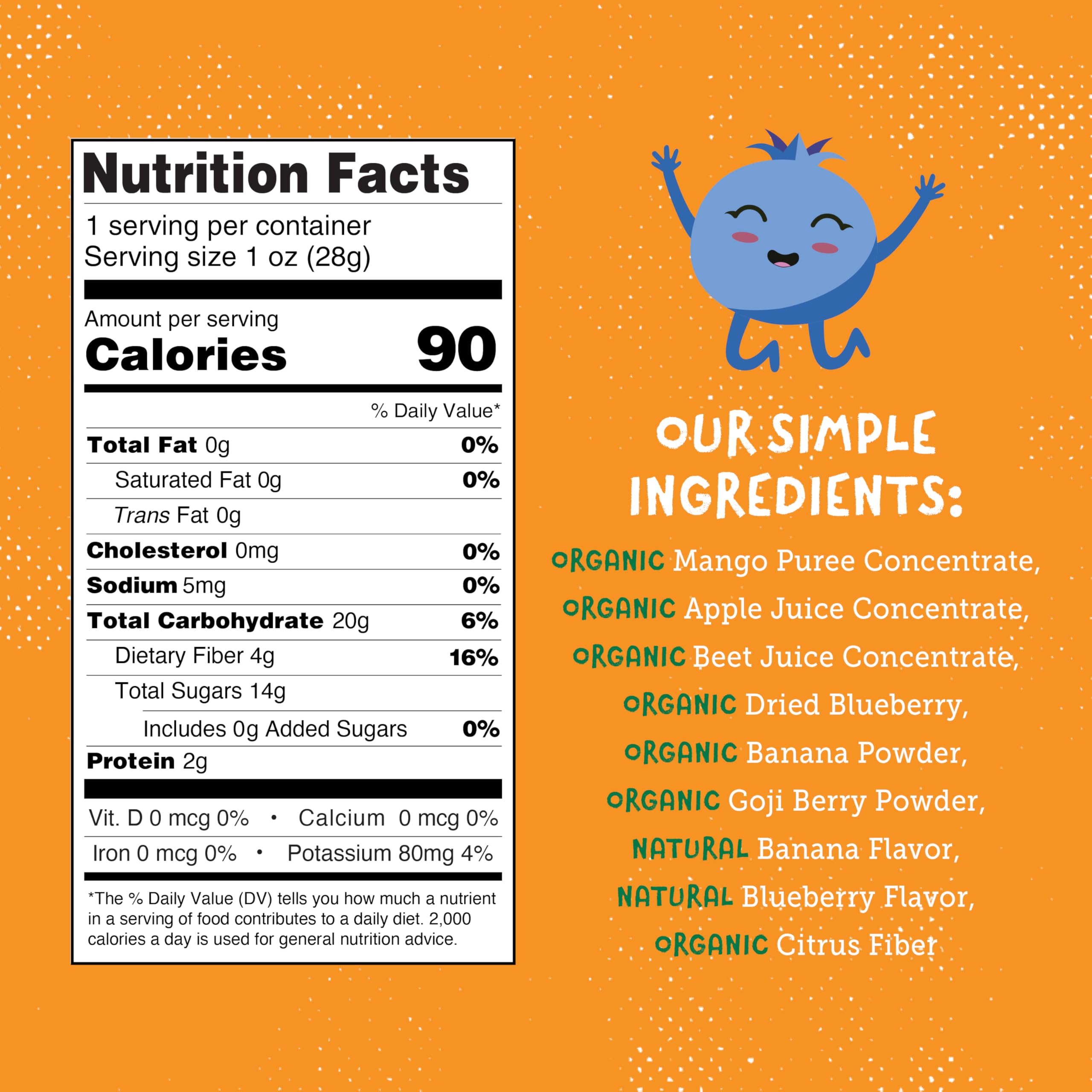 BANANABERRY BEET All Natural Fruit Snacks - Healthy Vegan Snack Pack, Gluten Free, Non GMO, Kosher, Low Fat, High Fiber, Real Fruit Variety Pack (1.0 oz, Pack of 12) - Perfect for On-the-Go Snacking, Lunchboxes, and Gift Baskets